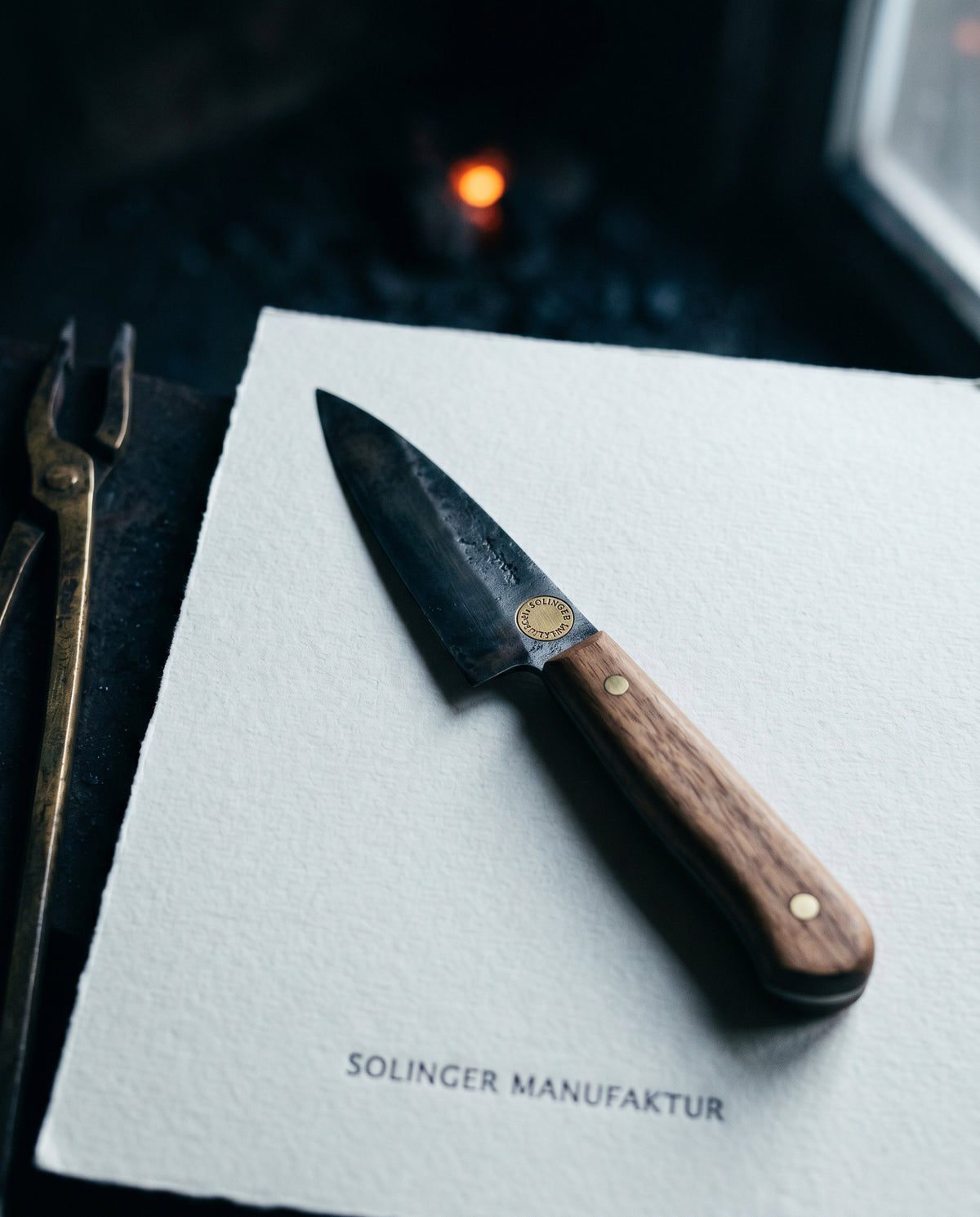 Klingenstadt-Edition · Schälmesser 10cm, Das kleine Werkstück der Reihe. Carbonstahl, 60 HRC., Ansicht 1